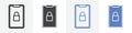 phone lock icon vector set use for web ui or app Royalty Free Stock Photo