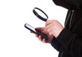 Phone and Magnifying Glass