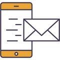 Phone mail icon mobile sms vector email message