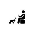 Phone, man, baby, crying icon. Element of parent icon. Premium quality graphic design icon. Signs and symbols collection icon for Royalty Free Stock Photo