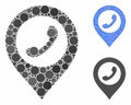 Phone Marker Composition Icon of Spheric Items