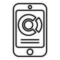 Phone market segmentation icon outline vector. Segment target Royalty Free Stock Photo