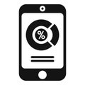 Phone market segmentation icon simple vector. Segment target