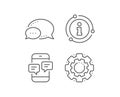 Phone Message line icon. Mobile chat sign. Vector