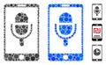 Phone Microphone Mosaic Icon of Circle Dots Royalty Free Stock Photo