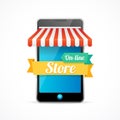 Phone Mobile Store On-line. Vector