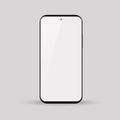 Realistick modern mobile smartphone with blank screen. Vector illustration Royalty Free Stock Photo