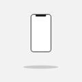 Phone mockup with blank screen. Back and front view realistic on white background Royalty Free Stock Photo