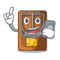 With phone mousetrap in the a character shape