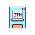 Phone number verification RGB color icon