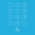 Phone Outline Keypad for Touchscreens