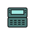 Phone, pager icon. Simple color with outline vector elements of communication icons for ui and ux, website or mobile application Royalty Free Stock Photo