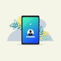 Phone password unlocked design vector illustration Royalty Free Stock Photo