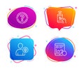 Phone payment, Headhunter and User idea icons set. Internet report sign. Vector