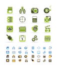 Phone performance, internet and office icons