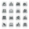 Phone performance, internet and office icons Royalty Free Stock Photo