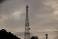 Phone pole on mountain in dark night and cool veiw