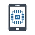 Phone processor Color Vector icon which can easily modify or edit