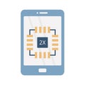Phone processor Color Vector icon which can easily modify or edit
