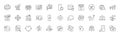 Phone protect, Timer and Windmill turbine line icons. For web app, printing. Line icons. Vector
