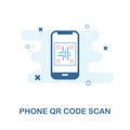 Phone Qr Code Scan icon. Simple element illustration. Phone Qr Code Scan pixel perfect icon design from mobile phone collection. U