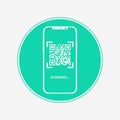 Phone with qr code vector icon sign symbol Royalty Free Stock Photo
