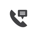 Phone receiver, contact us vector icon Royalty Free Stock Photo