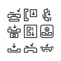 Phone Receiver icon or logo isolated sign symbol vector illustration Royalty Free Stock Photo