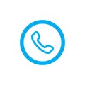 Phone Receiver rounded icon. Vector illustration style is a flat iconic symbol inside a circle. Designed for web and software Royalty Free Stock Photo