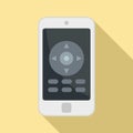 Phone remote control icon, flat style