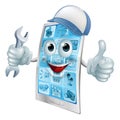 Phone repair cartoon character