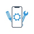 Phone Repair Logo vector. Smart phone device repair symbol