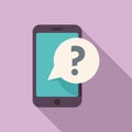 Phone request icon flat vector. Online form