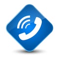 Phone ringing icon elegant blue diamond button Royalty Free Stock Photo
