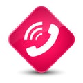 Phone ringing icon elegant pink diamond button