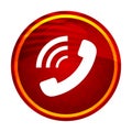 Phone ringing icon creative red round button illustration design Royalty Free Stock Photo