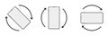 Phone rotate icon. Vector isolated smartphone rotation