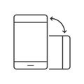 Phone rotate line icon