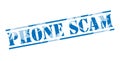 Phone scam blue stamp