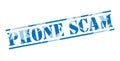 Phone scam blue stamp Royalty Free Stock Photo