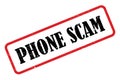 Phone scam stamp Royalty Free Stock Photo