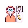 Phone scammers RGB color icon