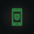 Phone, security new technology vector icon. New mobile technology traffic light style vector illustration Royalty Free Stock Photo