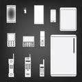 Phone set simple icon Royalty Free Stock Photo