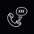 Phone sex doodle icon, vector illustration Royalty Free Stock Photo