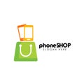 phone shop logo design template. gadget shop logo design