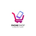 phone shop logo design template. gadget shop logo design