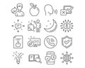 Phone survey, Inspiration and Strategy icons. International globe, Search book and Human sing signs. Vector