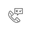 Phone survey line icon