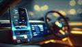 phone or tablet apps to manage or rent a car. navigation Royalty Free Stock Photo